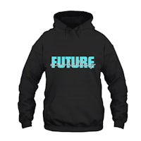 a black hoodie with the word future on it