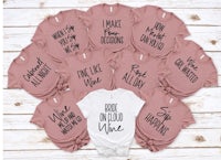 a set of pink t - shirts with the words'soon to be old'