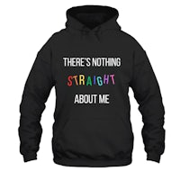 there's nothing straight about me hoodie