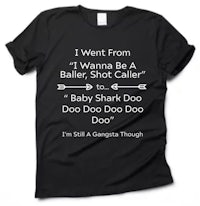 i went from wannabe ballerina to baby shark do do t - shirt