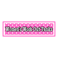 women's work out tanks - pink polka dot