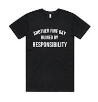 another fine day ruined by responsibility t - shirt