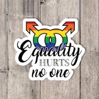 equality hurts no one sticker