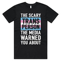 the scary trans person the media warned you about t - shirt