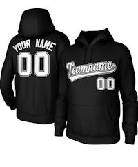 a black hoodie with your name and number on it