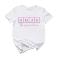 a white t - shirt that says teacher the expectation doesn't matter