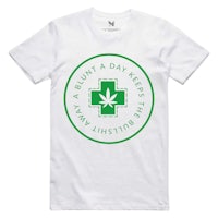a white t - shirt that says burn a day keeps the doctor away