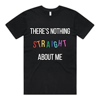there's nothing straight about me t - shirt