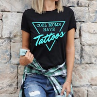 cool moms have tattoos tee